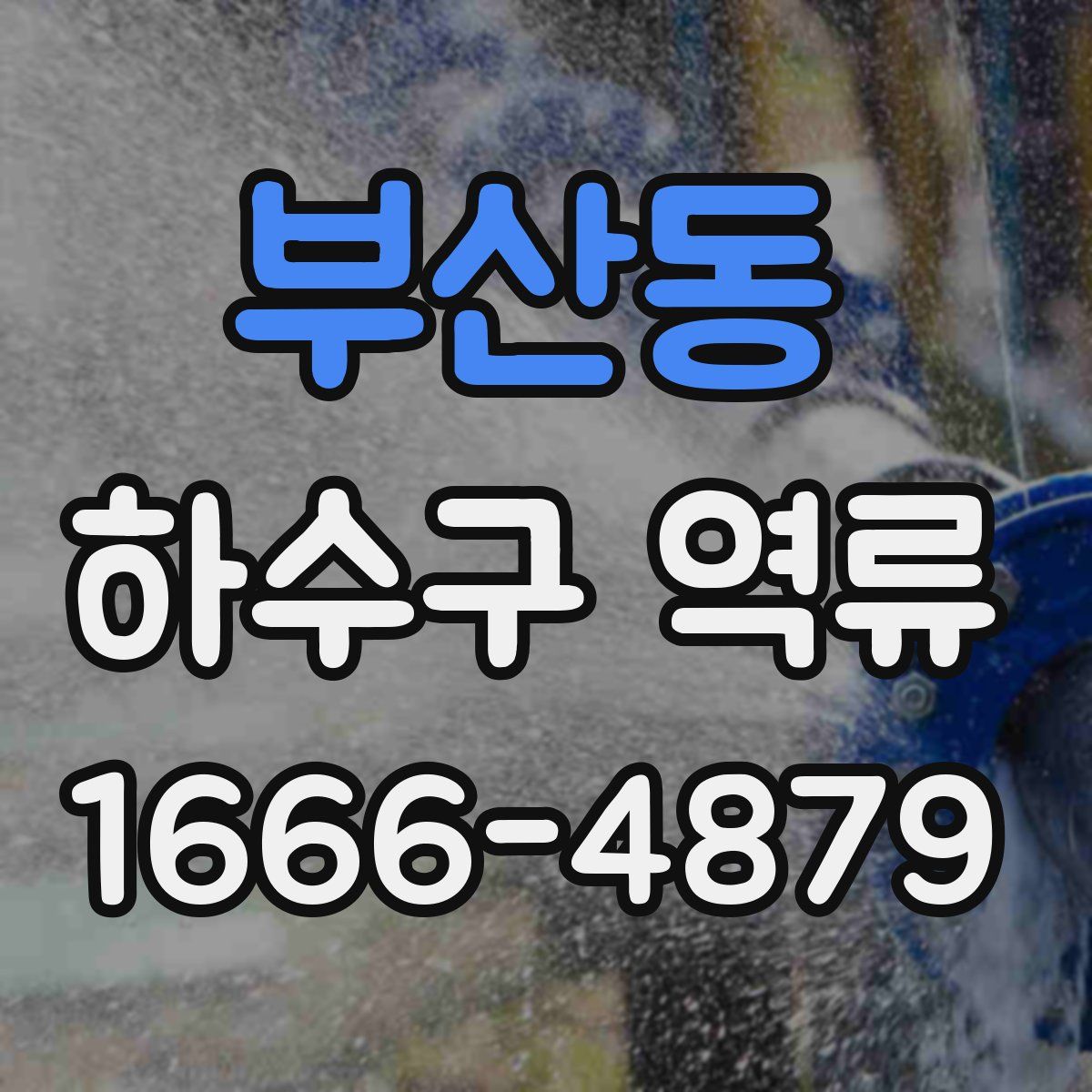 부산동 하수구 역류