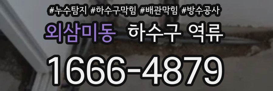 외삼미동 하수구 역류