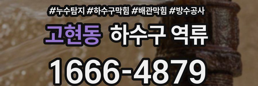 고현동 하수구 역류
