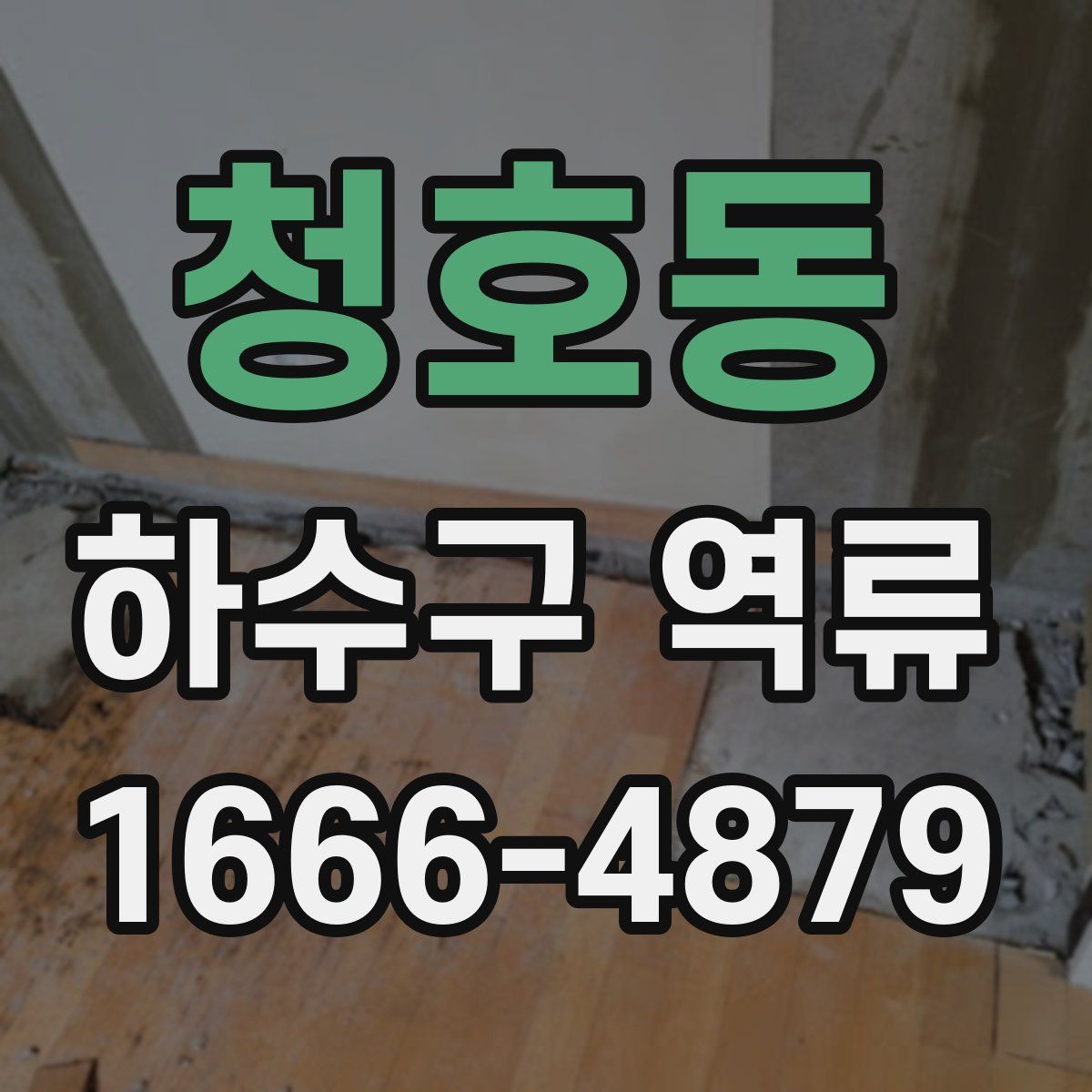 청호동 하수구 역류