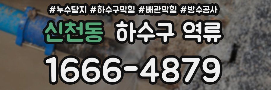신천동 하수구 역류