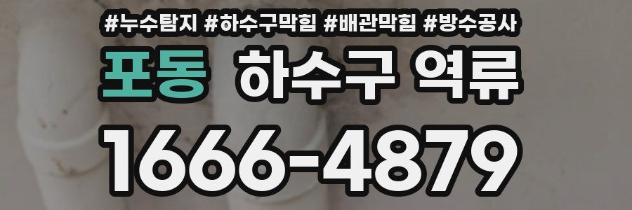 포동 하수구 역류