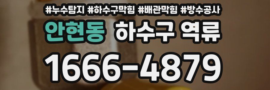 안현동 하수구 역류