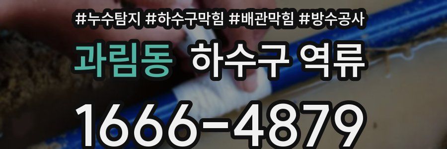과림동 하수구 역류