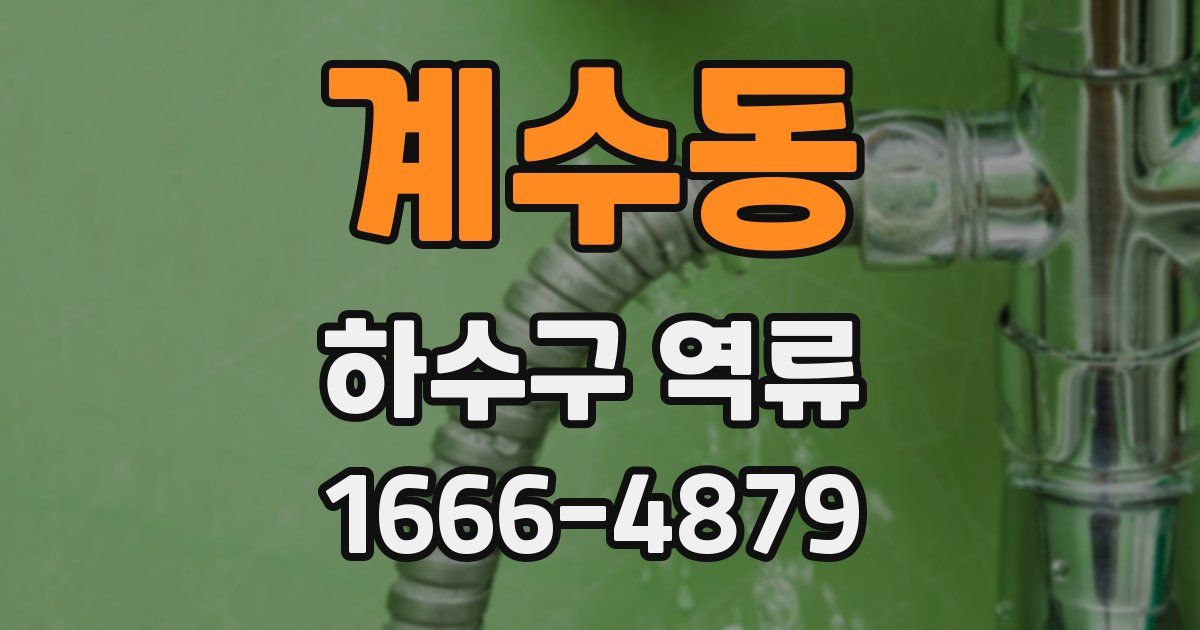 계수동 하수구 역류