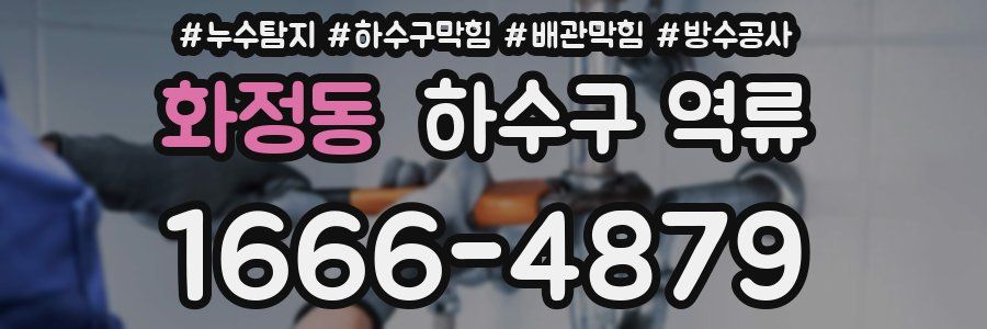 화정동 하수구 역류