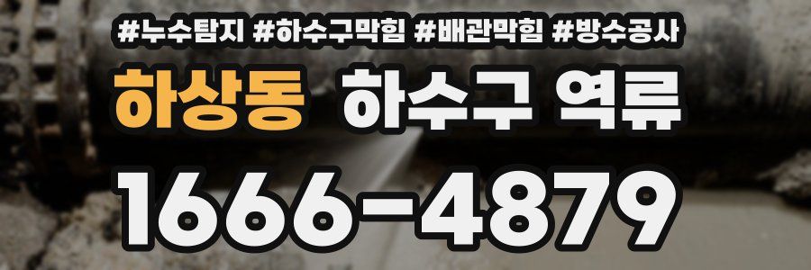 하상동 하수구 역류
