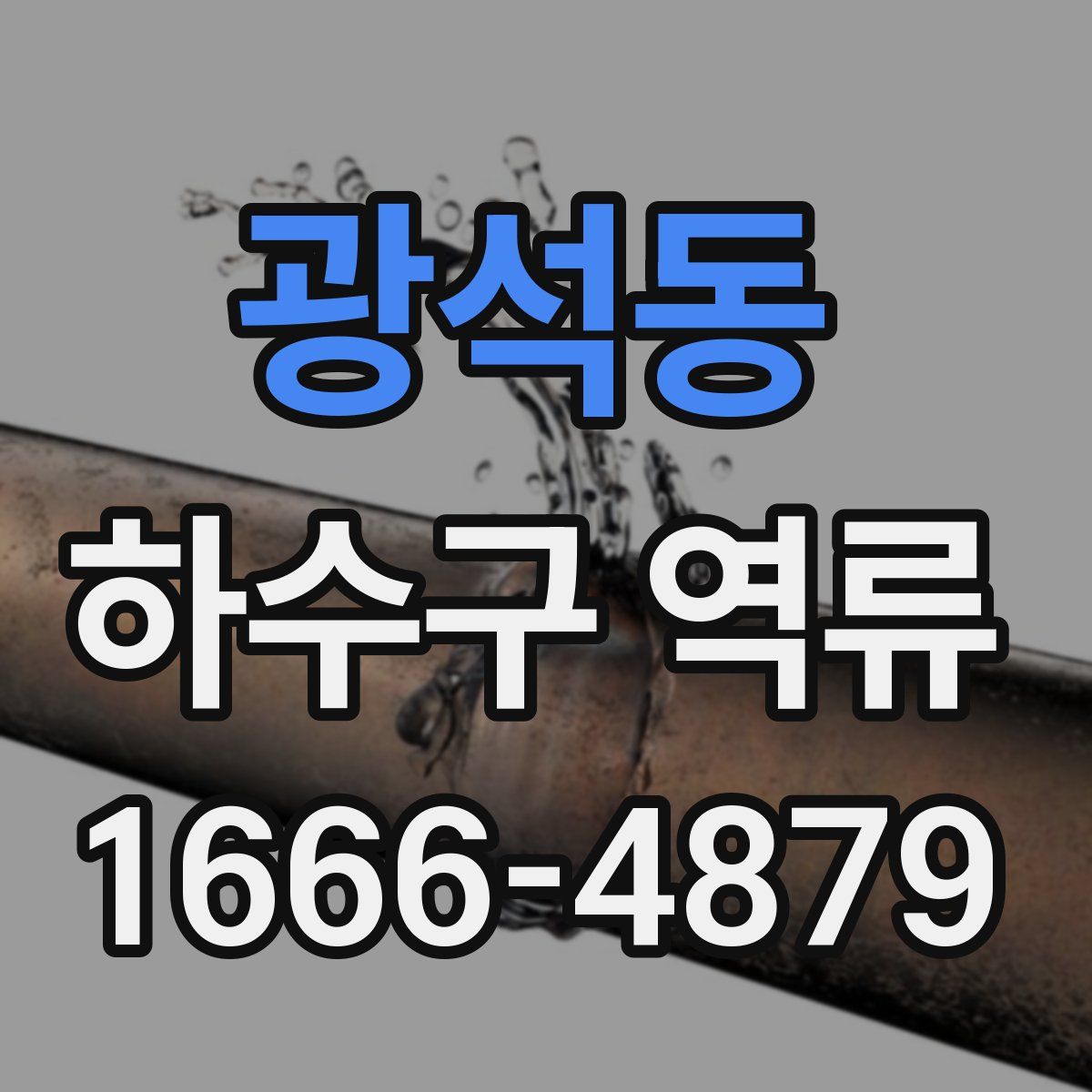 광석동 하수구 역류