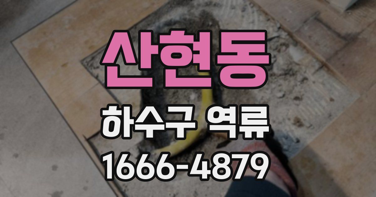산현동 하수구 역류