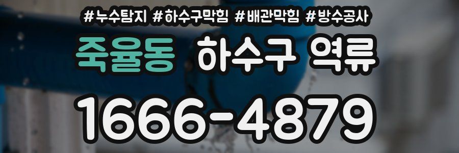 죽율동 하수구 역류