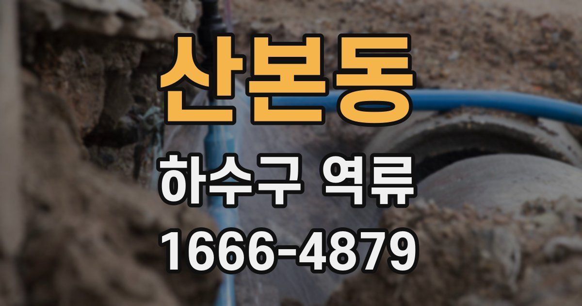 산본동 하수구 역류