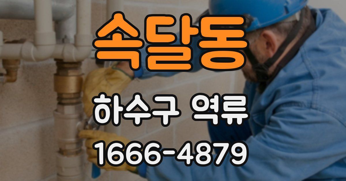 속달동 하수구 역류