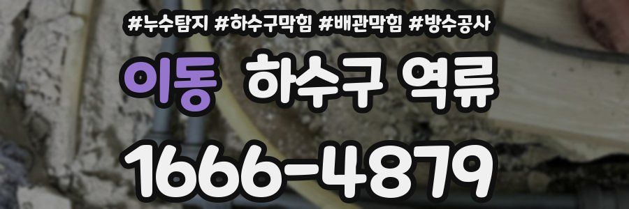 이동 하수구 역류