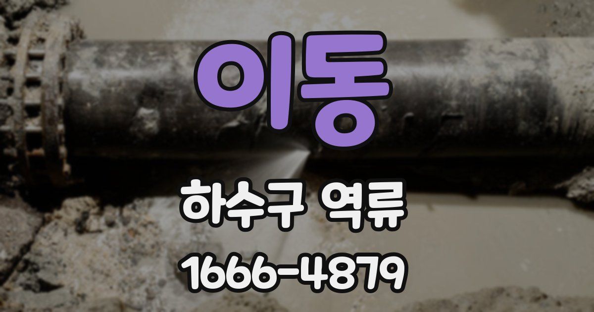 이동 하수구 역류