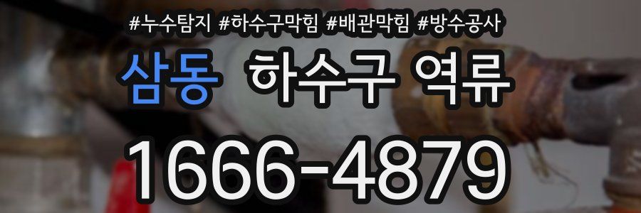 삼동 하수구 역류