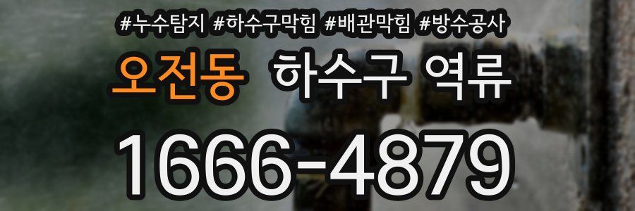 오전동 하수구 역류