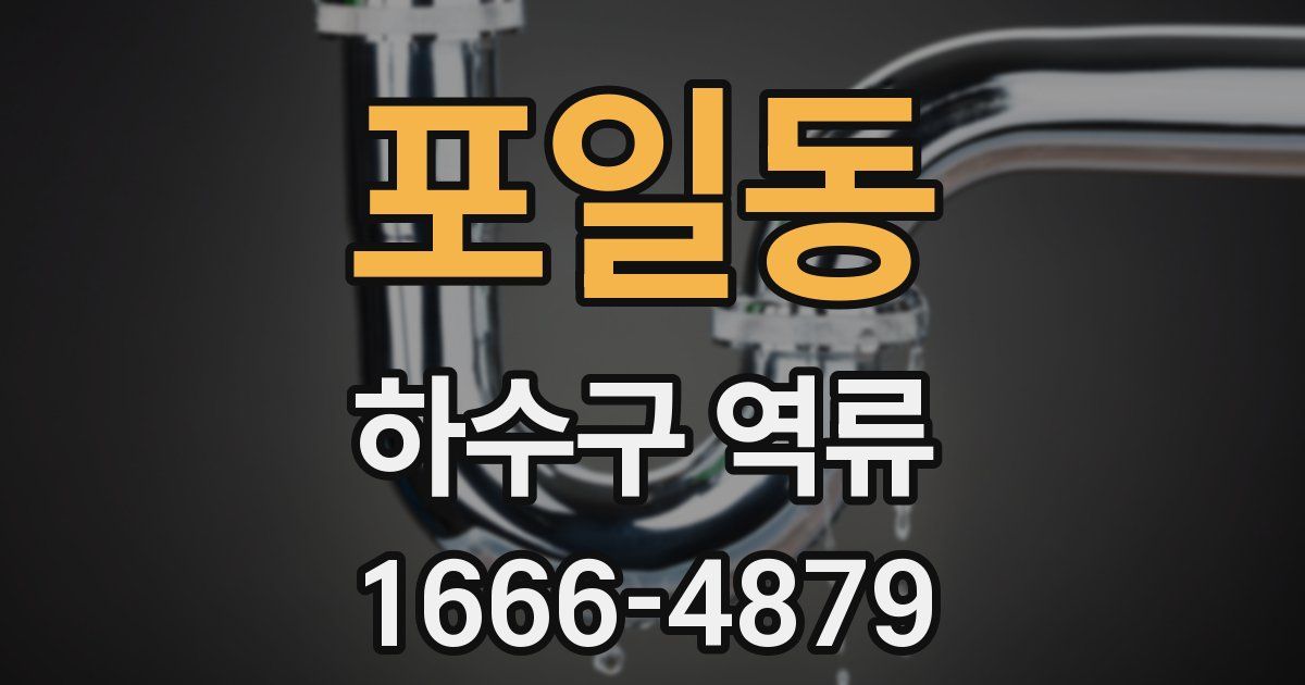 포일동 하수구 역류
