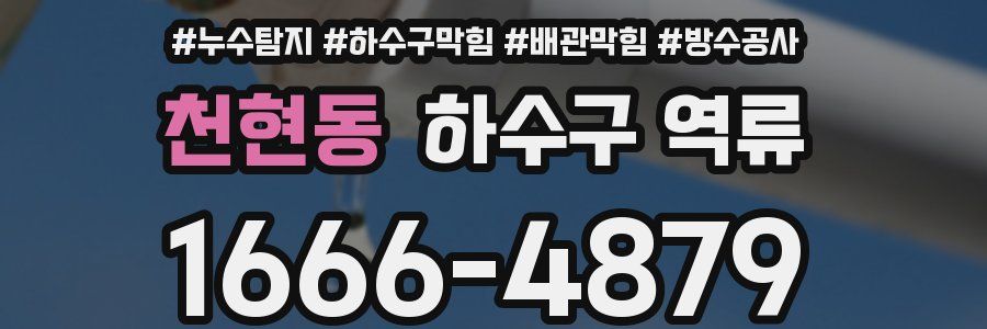 천현동 하수구 역류