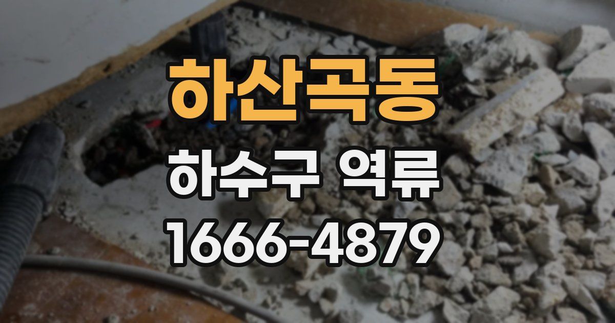 하산곡동 하수구 역류