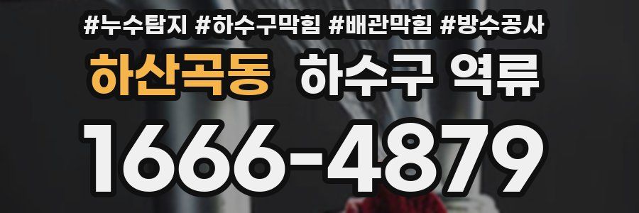 하산곡동 하수구 역류