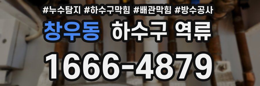 창우동 하수구 역류