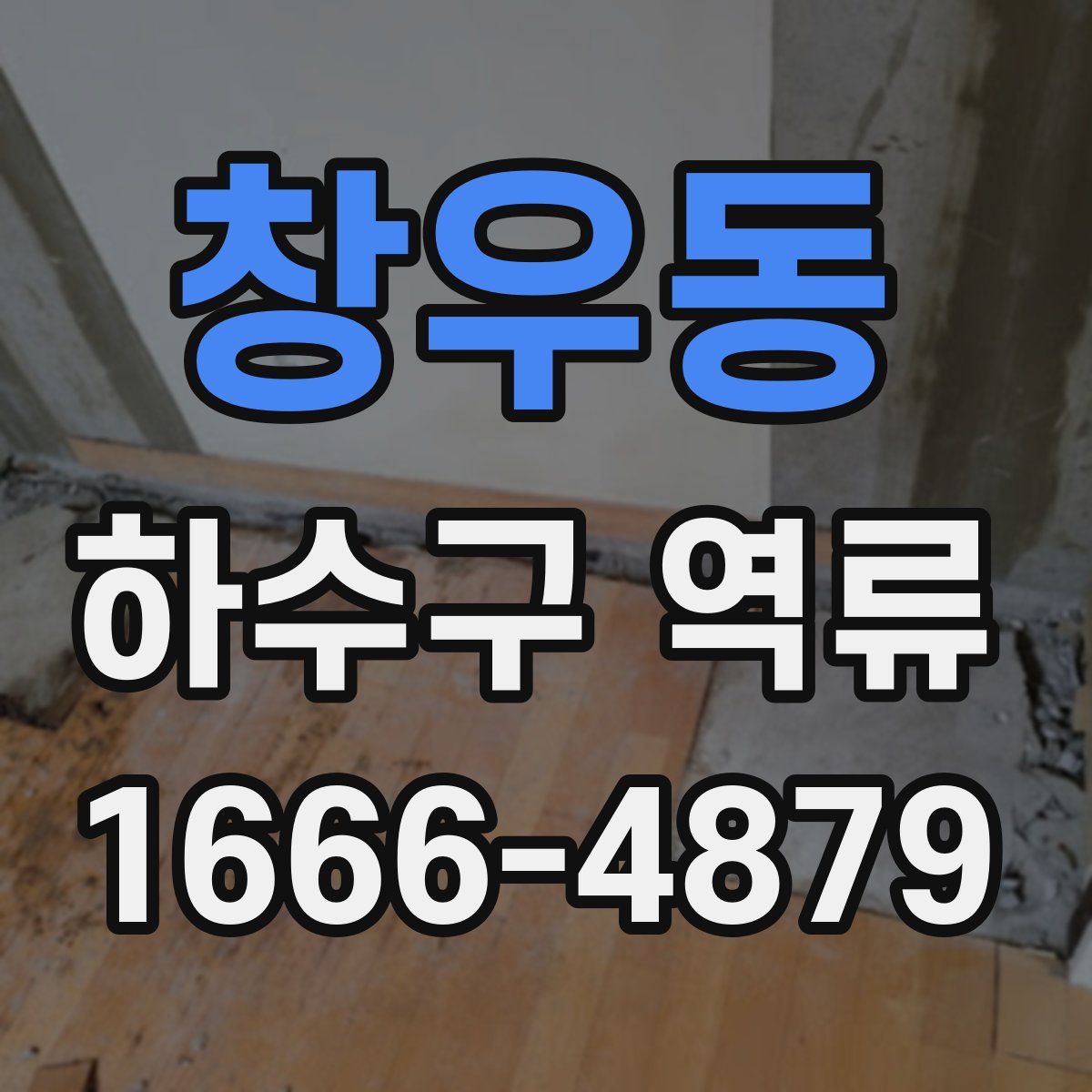 창우동 하수구 역류
