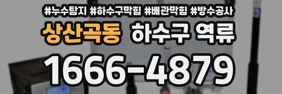 상산곡동 하수구 역류