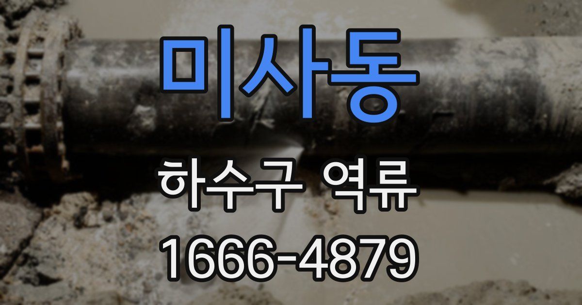 미사동 하수구 역류