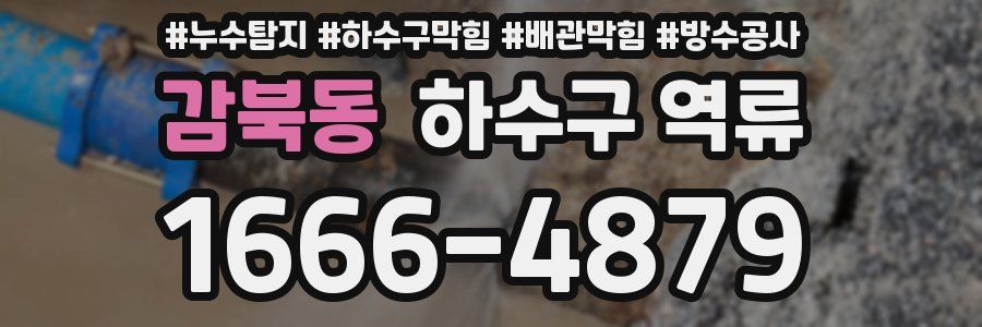 감북동 하수구 역류