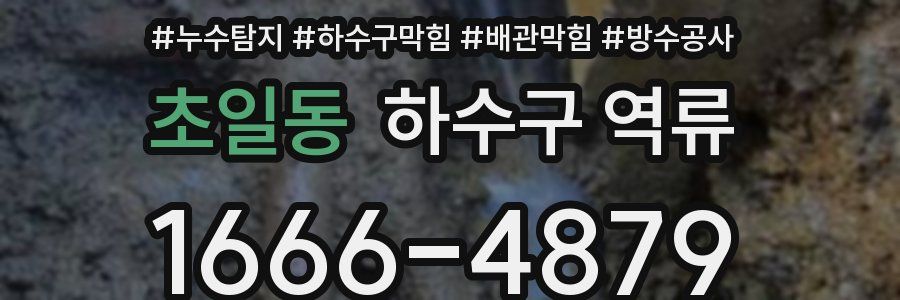 초일동 하수구 역류