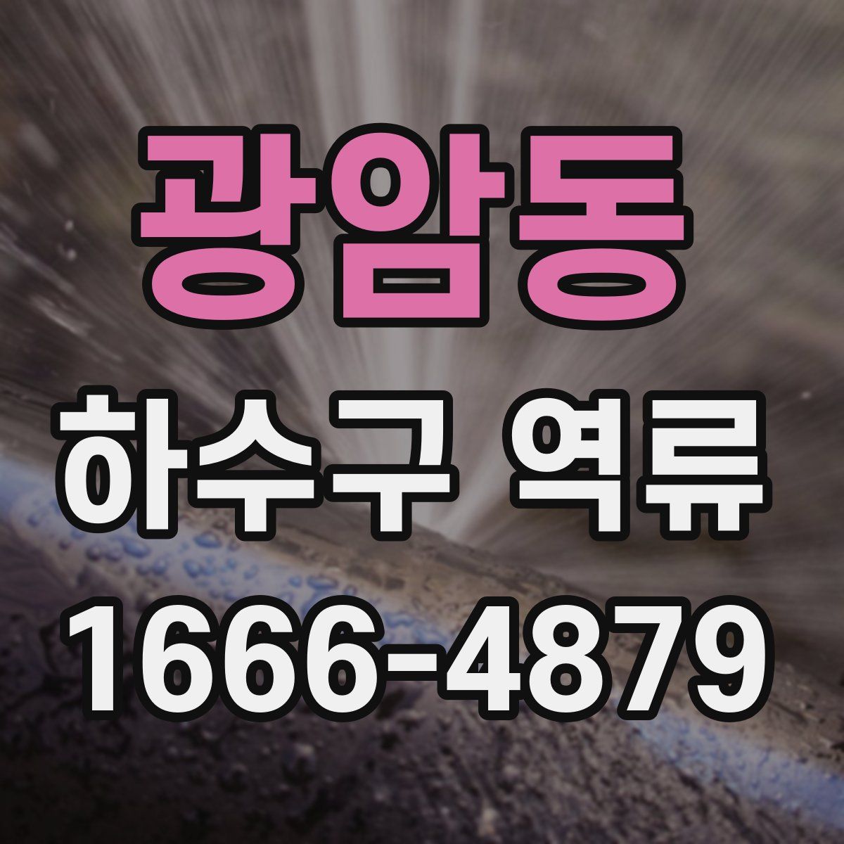 광암동 하수구 역류