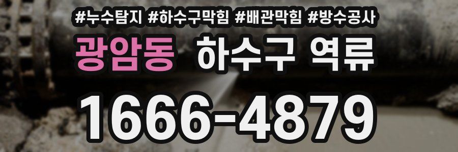 광암동 하수구 역류
