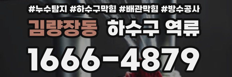 김량장동 하수구 역류