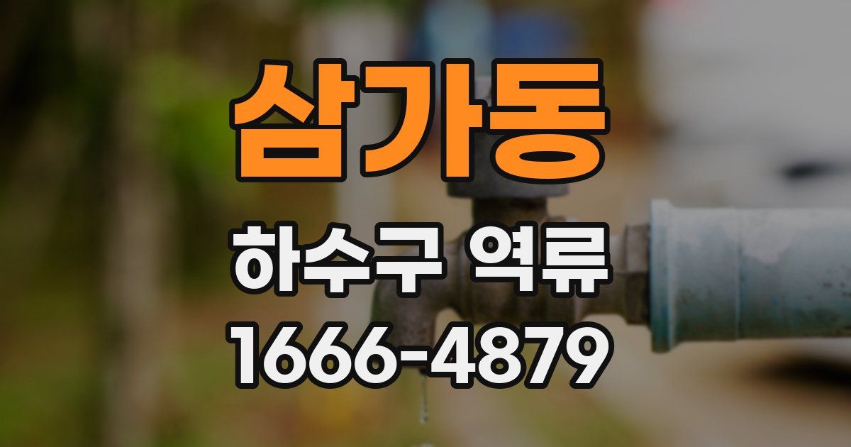 삼가동 하수구 역류