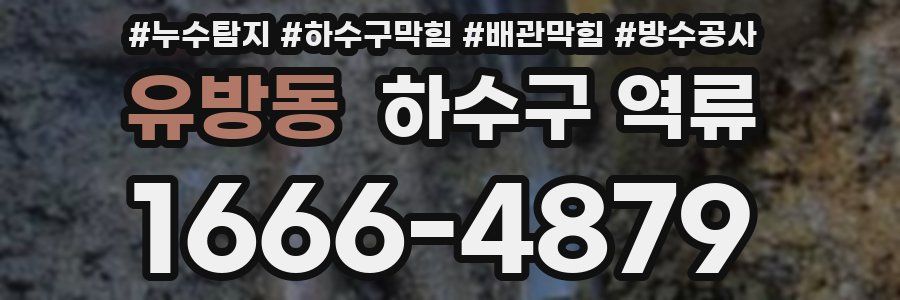 유방동 하수구 역류