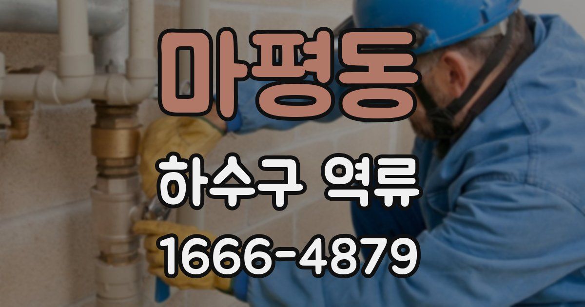 마평동 하수구 역류