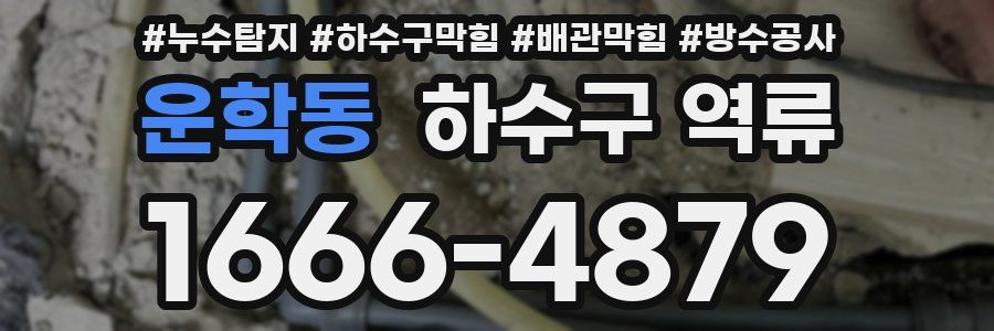 운학동 하수구 역류