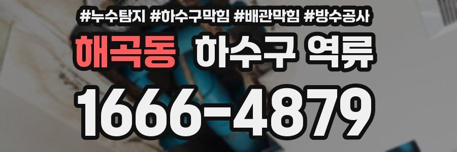 해곡동 하수구 역류