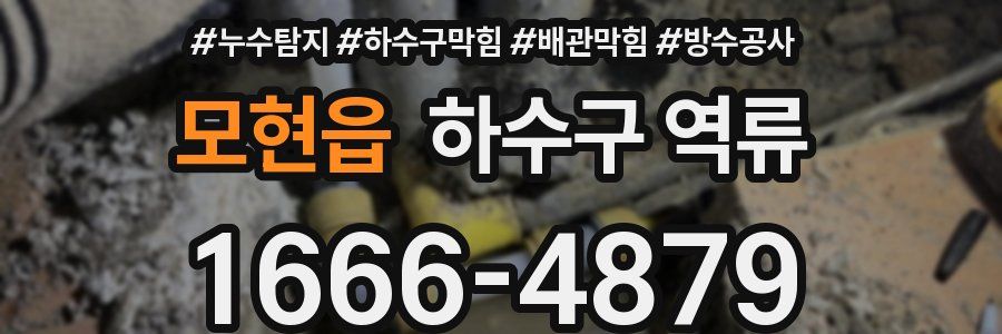 모현읍 하수구 역류