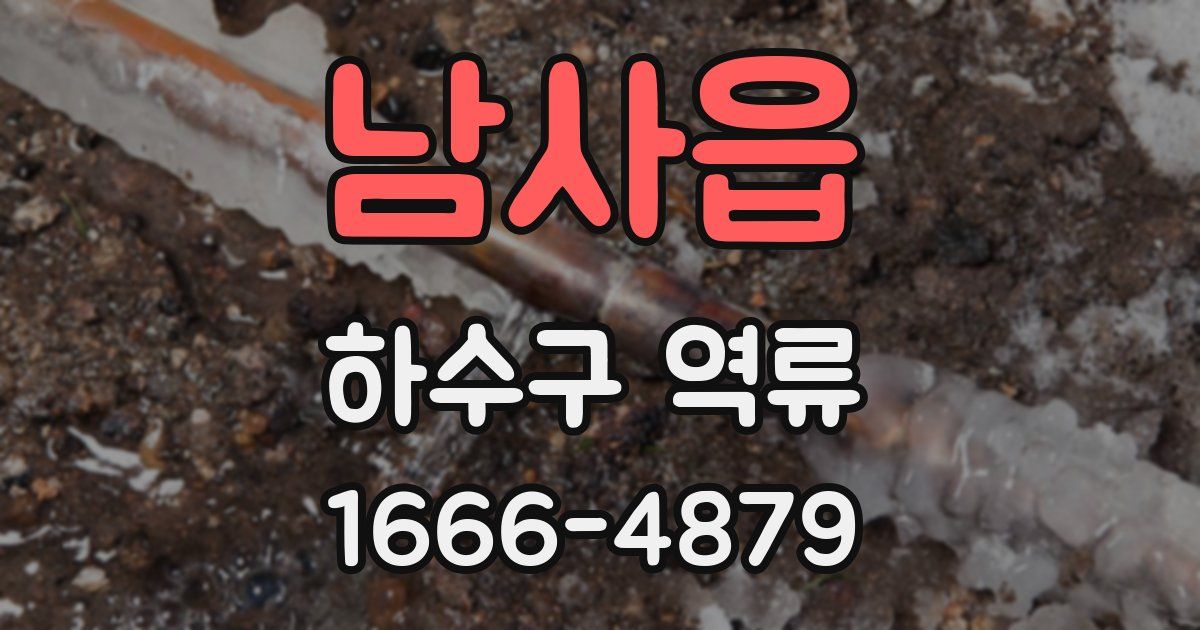 남사읍 하수구 역류