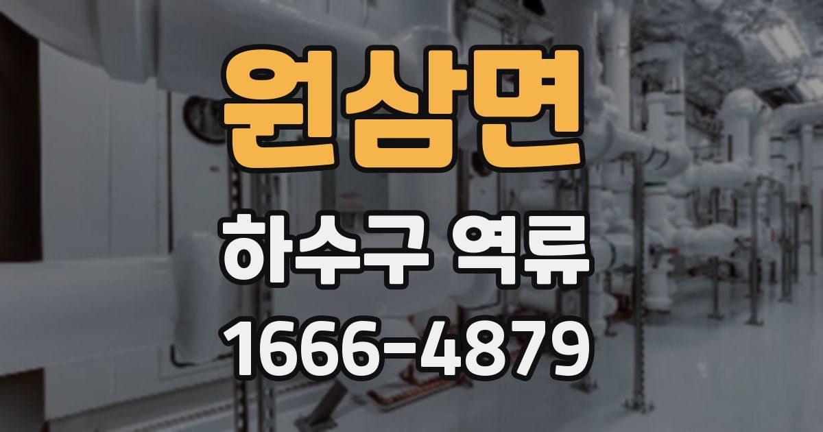 원삼면 하수구 역류