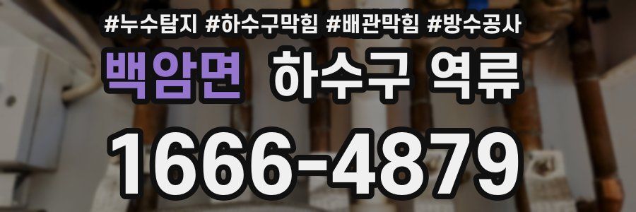 백암면 하수구 역류
