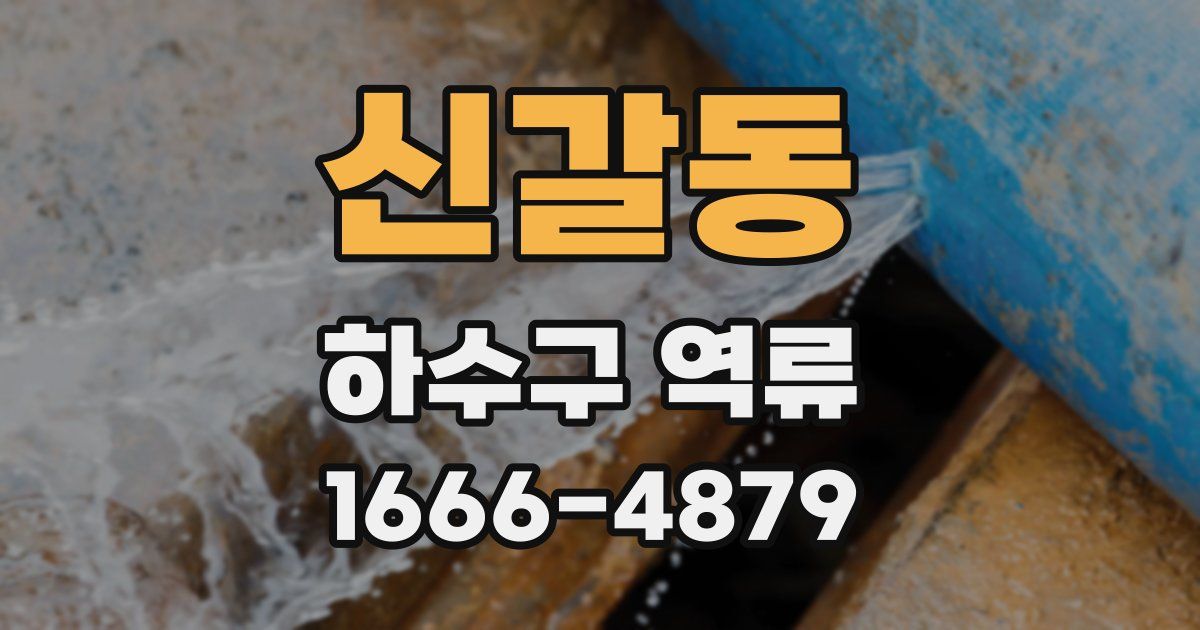 신갈동 하수구 역류