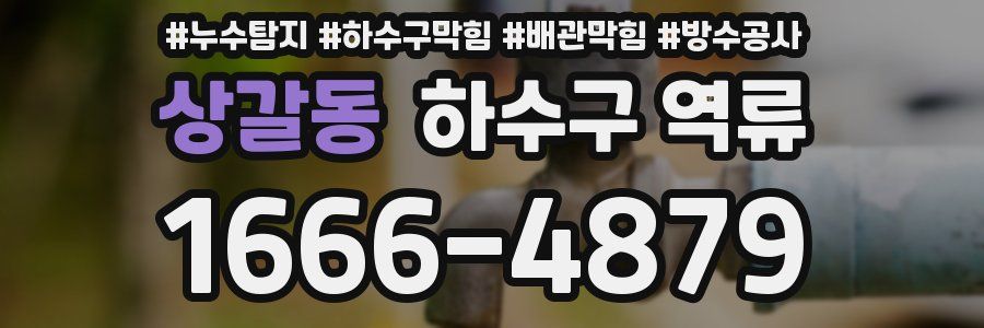 상갈동 하수구 역류