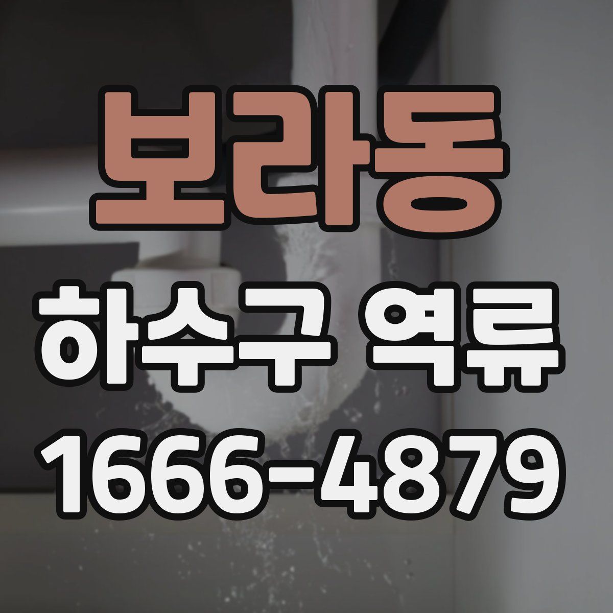 보라동 하수구 역류