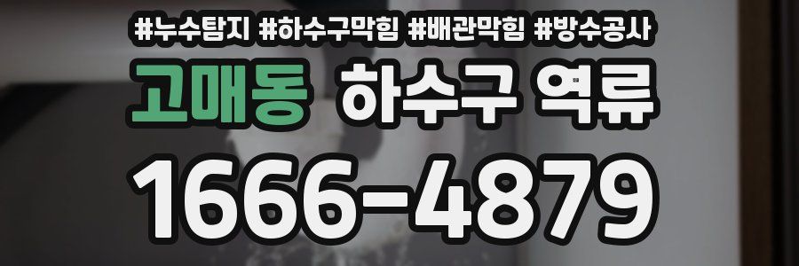 고매동 하수구 역류
