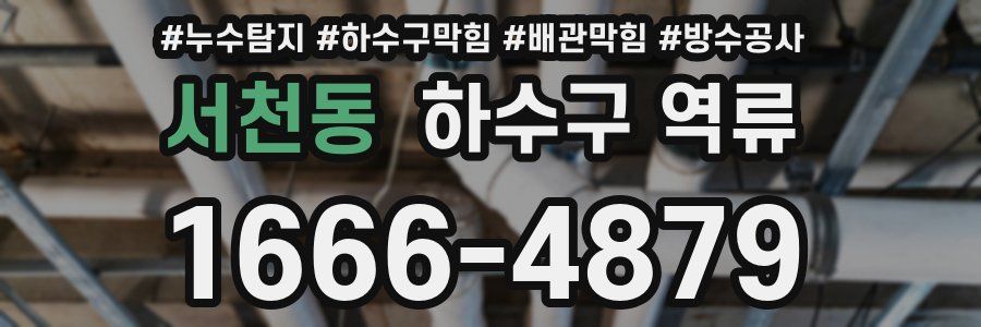 서천동 하수구 역류