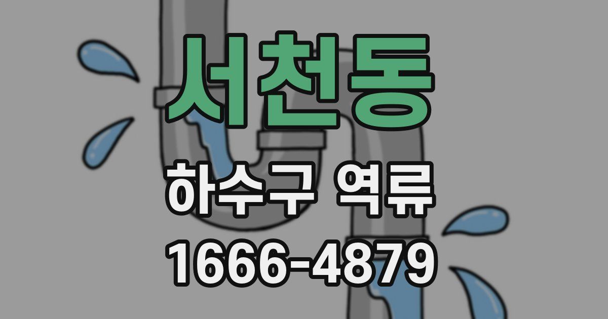 서천동 하수구 역류
