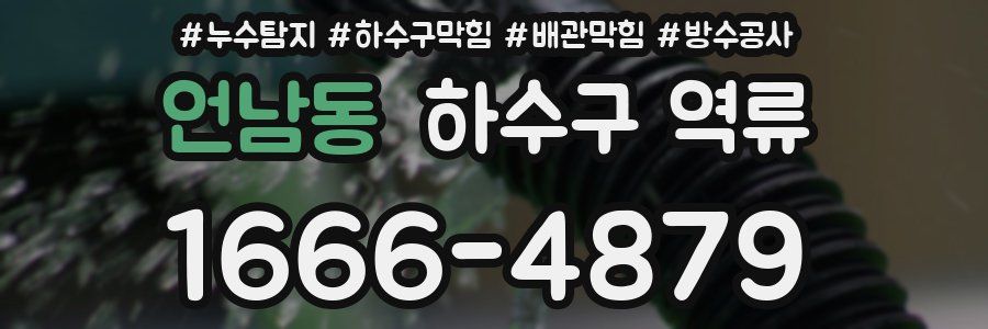 언남동 하수구 역류