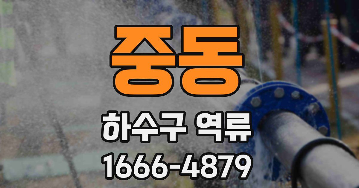 중동 하수구 역류